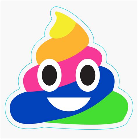 Rainbow Poop Emoji Clip Art