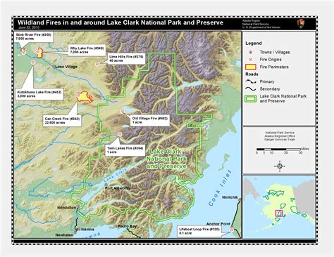Lake Clark National Park Map Maps For You