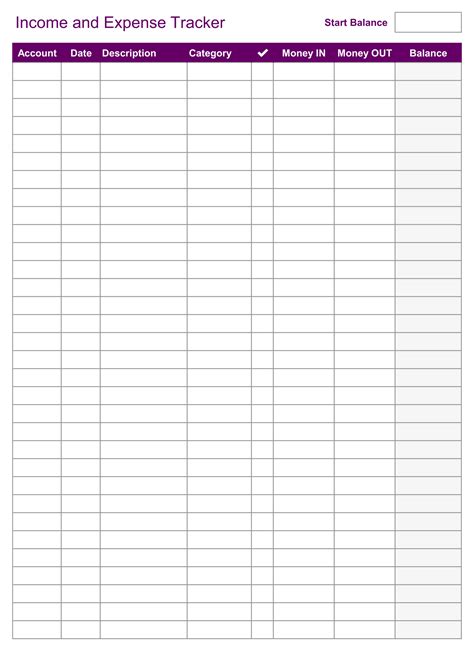 Printable Spreadsheets