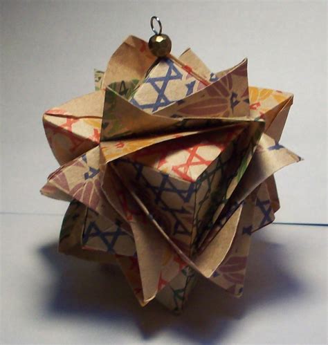 A Simple Yet Elegant Origami Ornament Made From Chiyogami Paper This