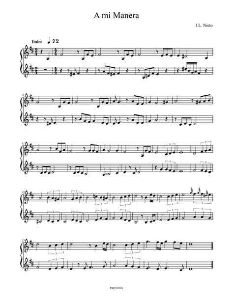 A mi Manera Sheet music for Piano (Piano Duo) | Musescore.com