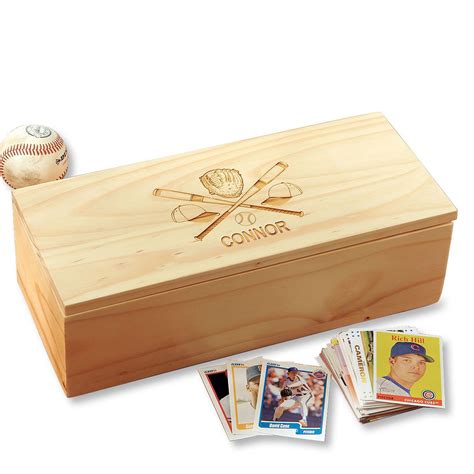 Visit my hobby site at. Wooden Baseball Card Storage Box | Lillian Vernon