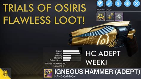 Destiny 2 Trials Of Osiris Igneous Hammer Adept Drop Lighthouse