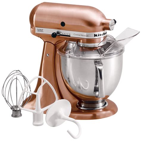 Today, dozens of colors of stand mixers are available, with new ones coming out every year. KitchenAid KSM152PSCP Satin Copper Custom Metallic Series ...