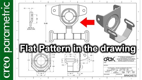 Insert Flat Pattern Into The Sheet Metal Drawing In Creo Parametric