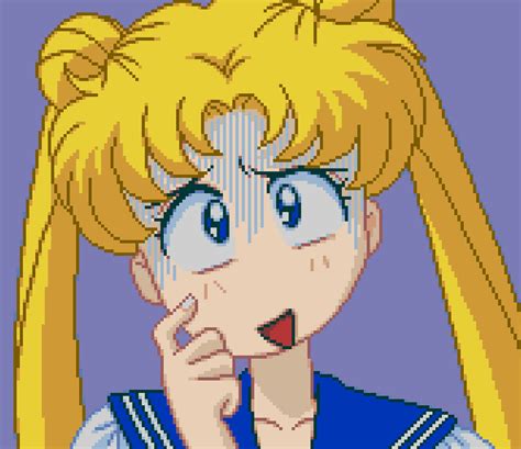  Sailor Moon Pixel Art Anime Girl Animated  On