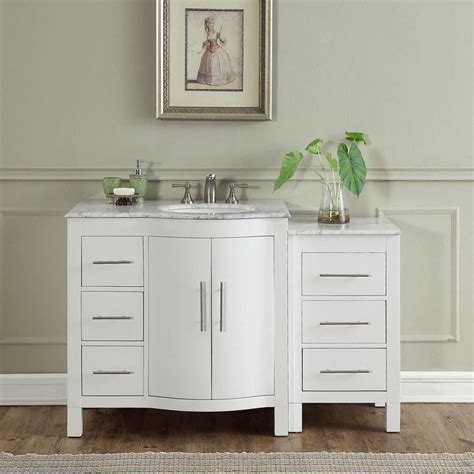 49 to 54 inch vanities make for great single sink or double sink vanities, whichever better suits your needs. 54" Modern Single Bathroom Vanity Espresso with Round Sink