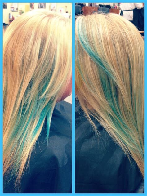 Peekaboo Blue 💙 Hollywood Hair Peekaboo Hair Colors Hair Day