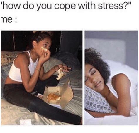 How Do You Cope With Stress Me Meme On Sizzle