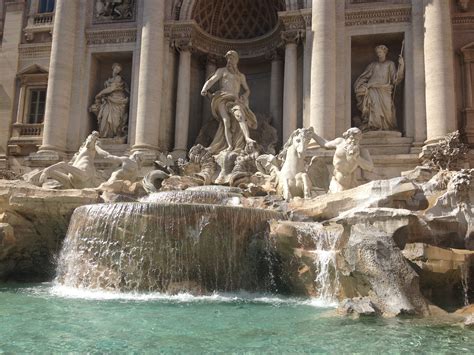 Free Images Italy Trevi Fountain Water Feature Ancient Rome