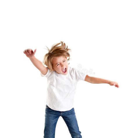 Children Excited Kid Epression With Winner Gesture Royalty Free Stock