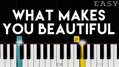 One Direction What Makes You Beautiful Easy Piano Tutorial Youtube