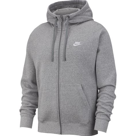 Nike Mens Sportswear Club Fleece Full-Zip Hoodie Dark Grey XL | Rebel Sport