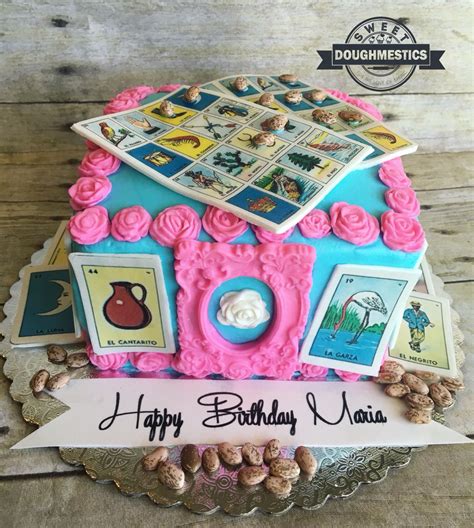 Mexican Loteria Cake By Sweet Doughmestics Fiesta Mexicana Pasteles