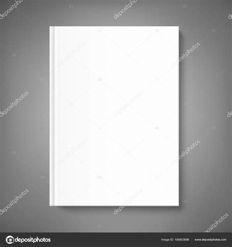 Blank Book Cover Template On Grey Background Stock Vector Image By