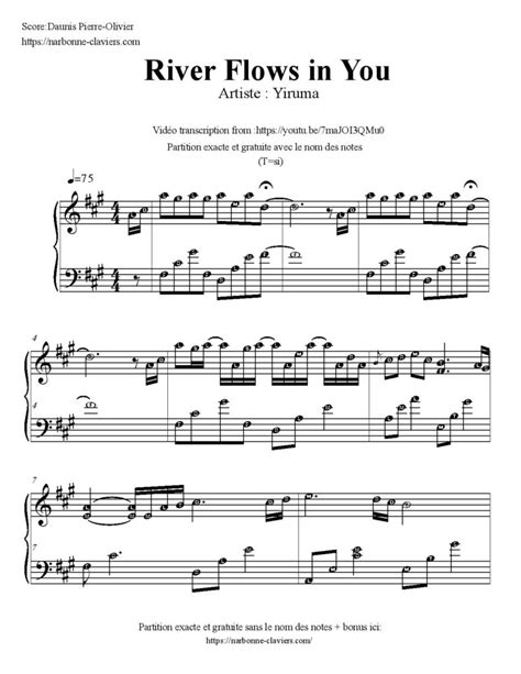 I shall keep practicing now. yiruma river flows in you partition gratuite free sheet music
