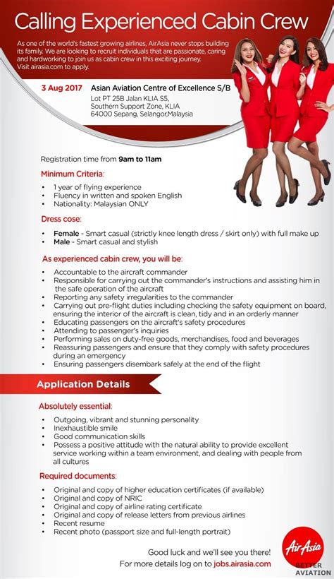 After the general questions about your professional and personal past, as well as some relevant questions about your academic qualifications, the following questions may be asked: AirAsia Experienced Cabin Crew Walk-in Interview (August ...