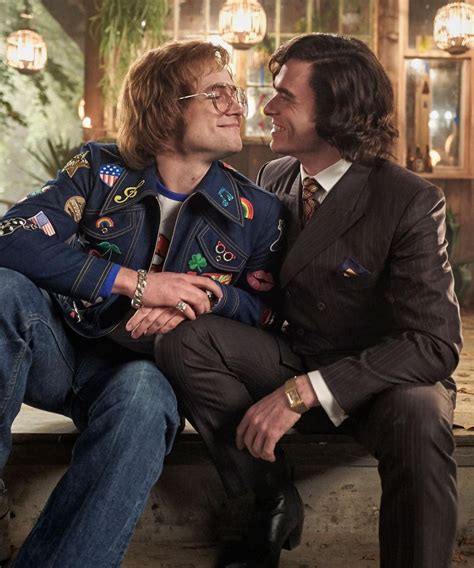 rocketman star taron egerton on gay storyline i m very proud that our movie puts it front