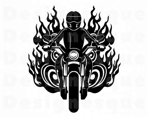 Flaming Motorcycle Svg Motorcycle Svg Motor Bike Svg Etsy
