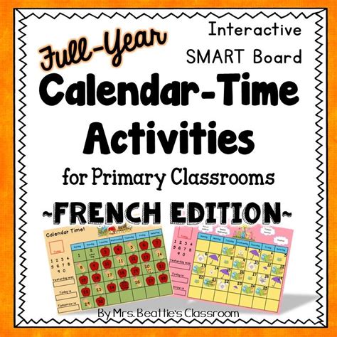 Calendrier Français Elementary Interactive Smart Board Calendar
