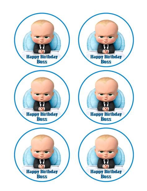 This easy cupcake recipe is so simple to make. The Boss Baby Edible Cake Topper or Cupcake Toppers ...