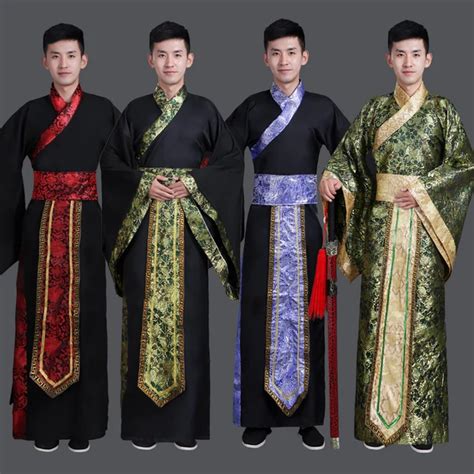 Ancient Chinese Costume Men Stage Performance Outfit For Dynasty Men
