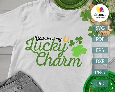 Lucky Charm Svg Png Dxf Cut File Creative Vector Studio