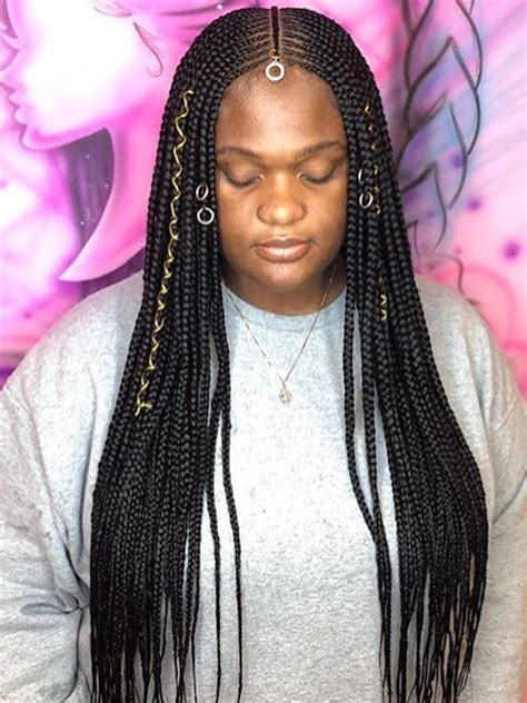 Black braided hairstyles are pure trends of now! #Blackhairstyles | Weave hairstyles braided, Braids with ...