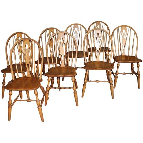 Four 1950s Swedish Windsor Style Spindle Back Dining Chairs At 1stdibs
