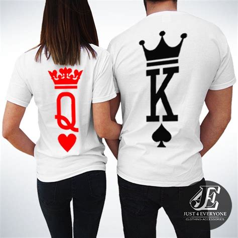 King Queen Shirts, King and Queen T-shirts, Couples Shirts, Matching ...
