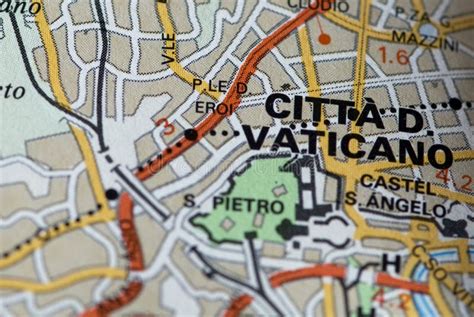 Die Vatikanstadt Auf Der Karte Stockbild Bild Von Sonderkommando