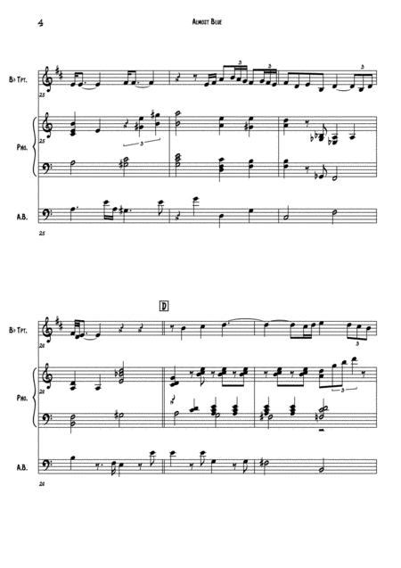 Jazz Transcriptions Chet Baker Almost Blue Free Music Sheet