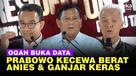 keras anies and ganjar kompak tantang buka data pertahanan bikin prabowo kecewa berat youtube