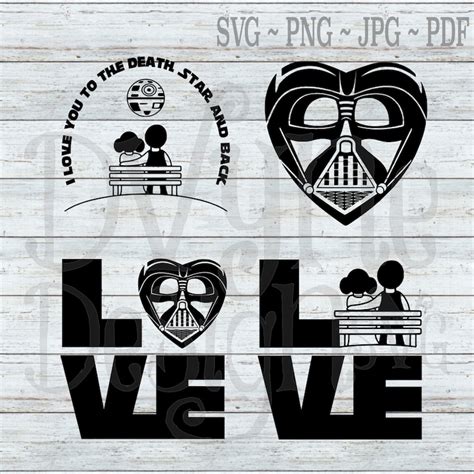 Valentine Svg Star Wars Inspired Valentine Vinyl Cut File For Etsy