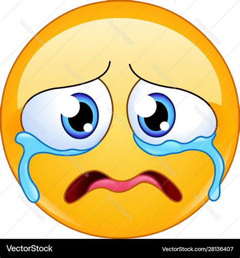 Sad Crying Emoji Emoticon A Sad Crying Emoji Emoticon Smiley Face