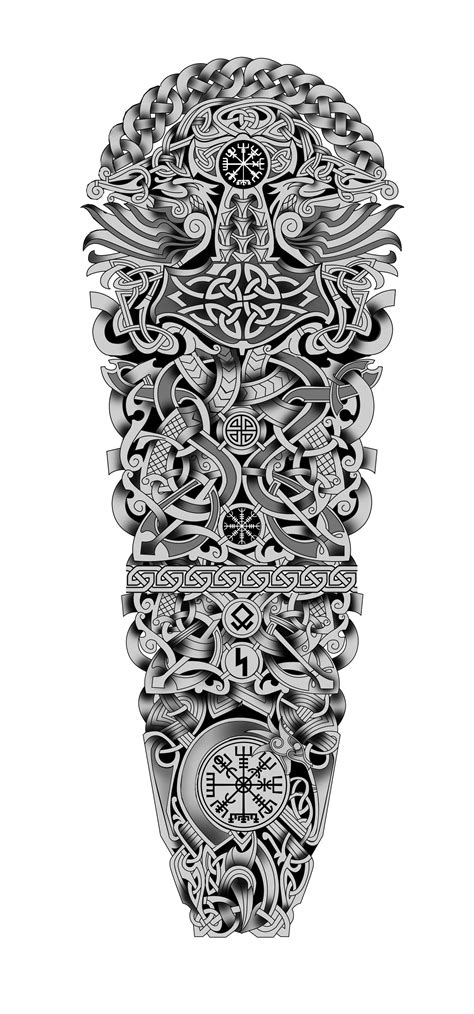 100 Nordic Viking Celtic Full Sleeve Tattoo Design Designer Andrija Protic Celtic Sleeve