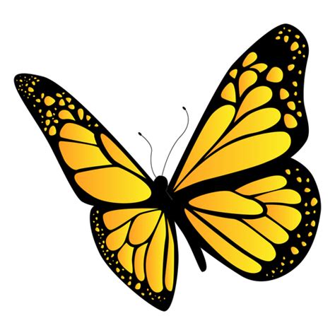 Yellow butterfly design - Transparent PNG & SVG vector file