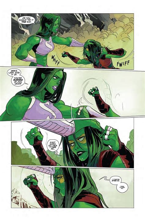 Guardians Team Up 4 Interior Art She Hulk And Gamora By Otto Schmidt Otto Schmidt Comics
