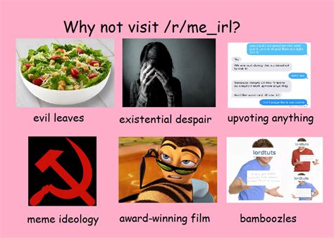 why not visit r me irl don t biomememes