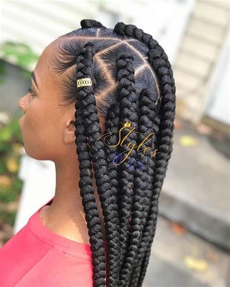 61 Best Jumbo Box Braids Hairstyles Stayglam Braided Hairstyles For Black Women Cornrows