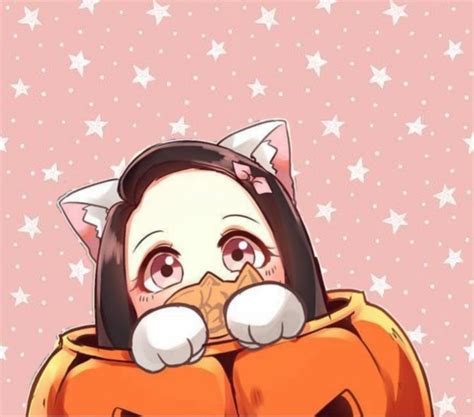 Amo Las Galletas Nezuko Gato Miau Miau Chica Anime Anime Gatos