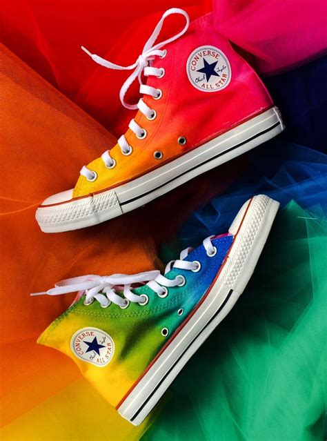 Rainbow High Top Converse Converse Shoes Rainbow Converse Converse