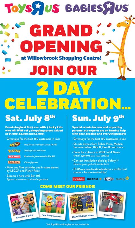 Toys R Us Langley Grand Opening July 8 And 9 This West