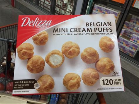 Delizza Mini Cream Puffs 120 Count Box Costcochaser Mini Cream Puff Cream Puff Filling Cream