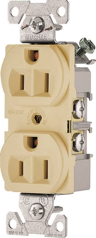 Eaton Wiring Devices Tr1107w Box Decorator Duplex Receptacle 15 A 2