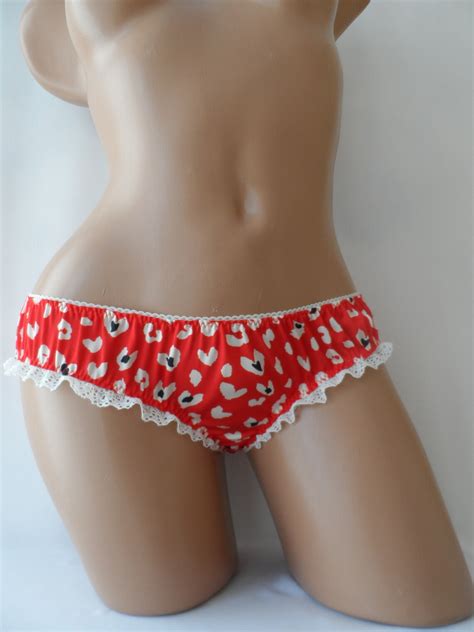 red silk panties with hearts silk lingerie silk knickers etsy