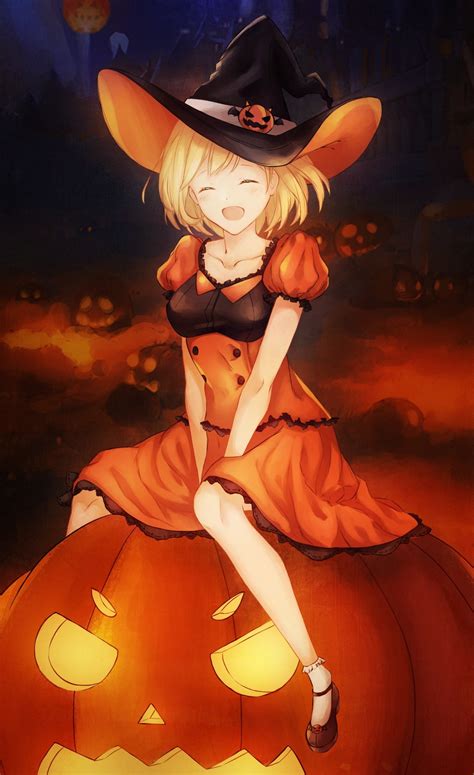 Anime Girl Halloween Witch