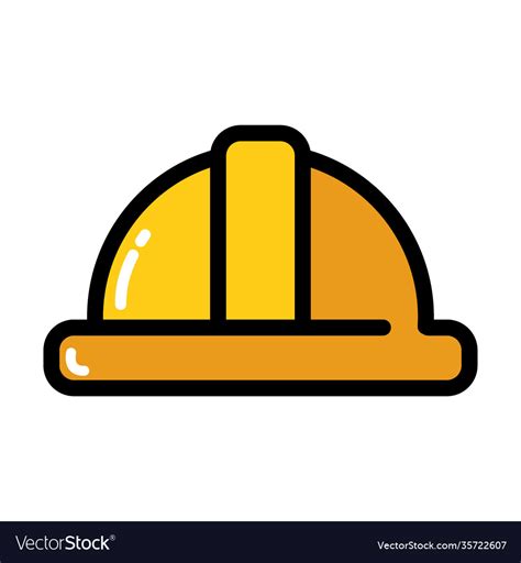 Construction Worker Helmet Icon Royalty Free Vector Image