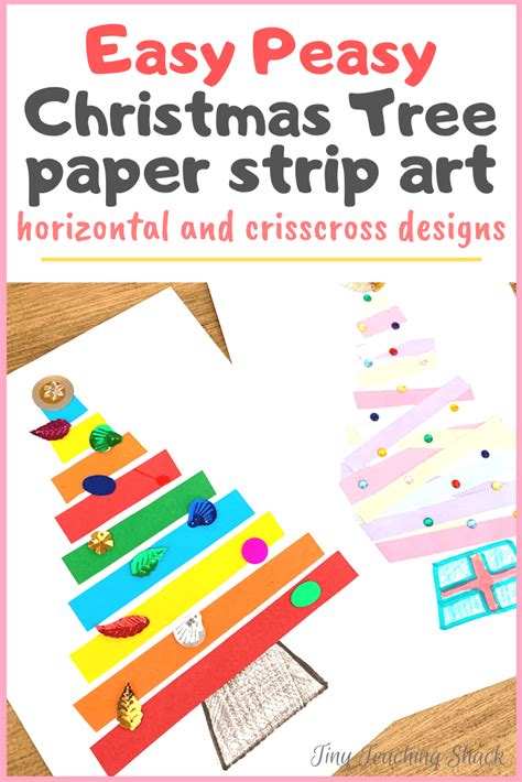 Paper Strip Christmas Tree Craft For Kids Tiny Teaching Shack