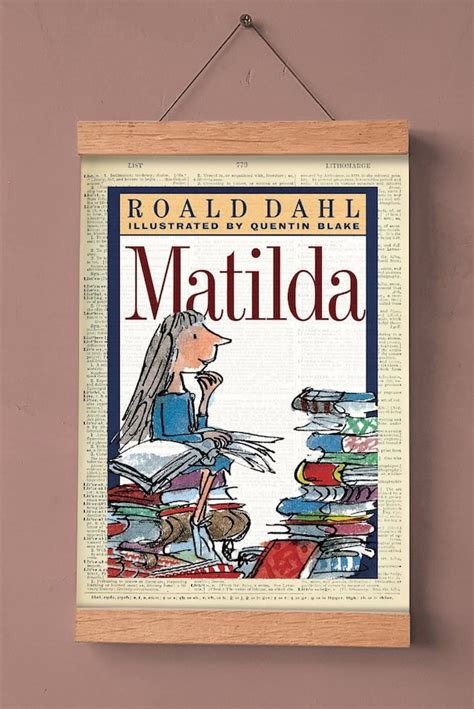 Printable Book Cover Of Matilda By Roald Dahl Literary Etsy